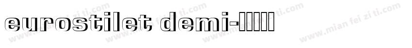 eurostilet demi字体转换